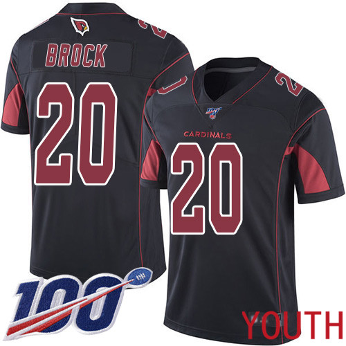 Arizona Cardinals Limited Black Youth Tramaine Brock Jersey NFL Football #20 100th Season Rush Vapor Untouchable